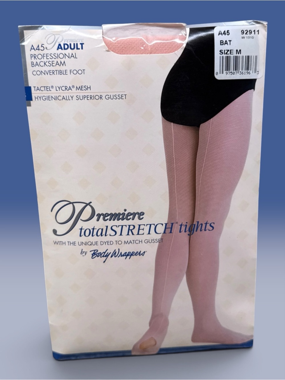 Bodywrappers A45 Convertible Mesh Backseam Tights BAT Size Medium